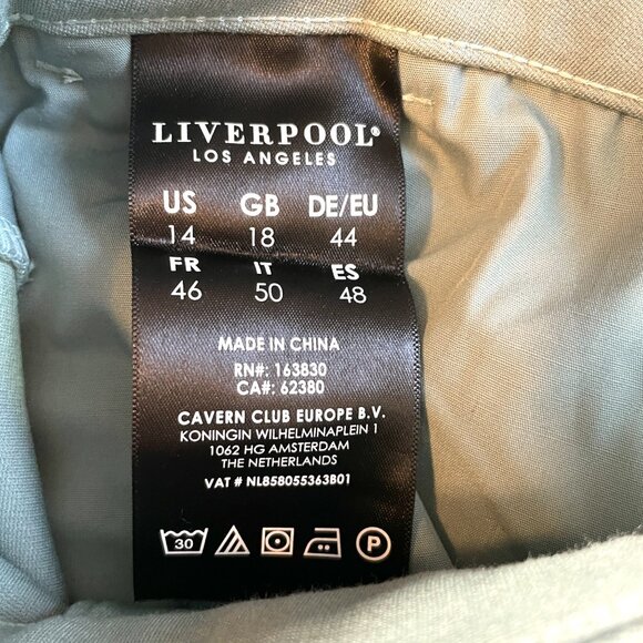 Liverpool Los Angeles Knit Trousers Pants Womans 14 Sage Green - Picture 7 of 10